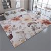 Generic Tappeto grande con motivo Acquerello Boemo Piante Fiori, per camera da letto delle ragazze, 160 x 230 cm morbida flanella tappeto decorativo - Rosa chiaro Macchie Antiscivolo tappetino