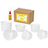AlcoFermBrew Set di 25 Fuscelle per Formaggio - Stampi per ricotta, Stampo in plastica per formaggi a pasta molle, Caglio