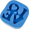 Mllepjdh Stampo in silicone a forma di cuore con scritta in inglese Love, per fondente, torte, cioccolato, sapone, gesso, silicone