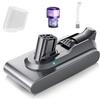 MUSM 25,2 V 6000 MAh, Compatibile Con Dyson, Batteria Ricaricabile V12, Compatibile Con Dyson, SV20 SV34 SV35 Absolute V12 Fluffy Cyclone V12 Aspirapolvere(1PCS 6.0suit)