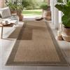 Carpetsale24 Tappeto per Interni ed Esterni, robusto, resistente alle intemperie e facile da pulire, con effetto juta naturale, ideale per soggiorno, cucina, terrazza, giardino e balcone, 80x250 cm