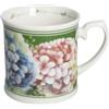 Brandani 51183 MUG FLORA NEW BONE CHINA (FONDO BIANCO), Misure: d 9,5x9,5h, 400 ml, porcellana new bone china, floreali, delicate ortensie e foglioline, Lavastoviglie, Microonde, Forno, Freezer