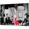 ARTSPRINTS Elvis Presley Marilyn Monroe James Dean Snooker Stampa su tela incorniciata, decorazione da parete per la casa, Tela in tessuto., 40'' x 30'' inch( 102x 76 cm )-38mm depth