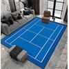 Generic Tappeto Salotto Moderno - Stampato A Pelo Corto, Morbido, Antiscivolo - Reticolo Geometrico Blu Del Campo Da Tennis - Camera Da Letto - 160 X 230 Cm