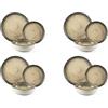 Excelsa Zeus Servizio Piatti 12 Pezzi, Ceramica, Effetto Reattivo, 4 Persone