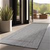 Carpettex Tappeto per esterno monocolore resistente alle intemperie, ideale per terrazze, balconi, giardini e cucine, con tessitura piatta e finitura simile al sisal, Colore: Grigio, Taglia: 80 x 150 cm
