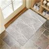 CEDNXOER Zerbino Ingresso interno 60 x 90 cm, Tappetini per Porte da Interno Lavabili Rami Eleganti, Zerbino da Interno Antiscivolo Campagna Piante, Tappetino Assorbente per Ingresso Grigio Chiaro