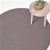 Homescapes - Tappeto rotondo artigianale in tessuto piatto in cotone, per la camera o il salotto, 120 cm, grigio