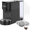 ELETTROFIX Macchina Caffè Cialde E.S.E. per Espresso Cremoso - 10 CIALDE COMPRESE, Macchinetta Del Caffe Cialde Compatta, Serbatoio 1.2L, Spegnimento Automatico, Espulsione Cialda, Vassoio Regolabile - Nero