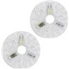 Genérico 2 pezzi di ricambio per ventilatori a soffitto,Kit di luce LED per ventilatore da soffitto da 5,3 pollici-Pannello di modernizzazione LED rotondo da 15 W, 3 CCT dimmerabile, funzione di memoria, 220 V