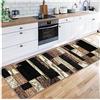 Siunwdiy Tappeto Passatoia Cucina Antiscivolo Lavabile Marrone nero Geometrico Tappeti Runner Lungo 3 Metri Moderno Poliestere Tappeto Corridoio Soggiorno Camera Letto Tappetino,50X300CM