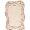 rugsx Tappeto FUSION 5707 Tappeto moderno in Crema & Terracotta - forma irregolare, astratto - Soggiorno & Camera da letto 160x220 cm