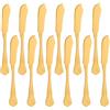 Buyer Star Coltelli da pesce 12 pezzi, set di forchette in acciaio inossidabile dorato per pesce, set di posate lucidato a specchio
