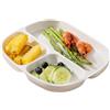 SLSKO Piatto fondo diviso, piatto da portata in ceramica con 3 scomparti for la suddivisione del cibo in un pasto bilanciato, piatto diviso for verdure/frutta/pasta, vassoio dimagrante for adulti, 1 pezzo (