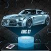 Lampephoto.fr - Lampada 3D Auto Supercar AMG Gt, Luce Notturna Tattile Auto Supercar AMG Gt, Illusione 3D Led, Idea Regalo di Natale per Ragazzi e Ragazze Lampada da Notte per Bambini o Adulti TOP