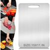 YXtecd 2026 Nuovo tagliere in titanio, 38,1 x 27,9 cm, grande tagliere in acciaio inox per cucina, tappetino da taglio in titanio su entrambi i lati