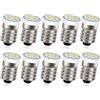 Ruiandsion 10pcs Lampadina LED E10 Bianco Caldo 12V 2016 9SMD Sostituzione per Torcia Da Lavoro, Non Polare