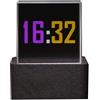 BlissfulAbode Smart orologio olografico 3D con display digitale, WiFi abilitato per foto personalizzate, animazione GIF in tempo reale e tempo, elegante, mini cubo decorativo per casa, ufficio, scrivania, nero, 10