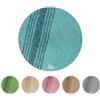 Olivo Tappeti OLIVO.shop RANCH Tappeto bagno rotondo, tappeti bagno antiscivolo lavabile, tappeto bagno assorbente, (RANCH AZZURRO, 75 CM)