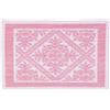SpazioTessile Tappeto Sardo Stuoia Passatoia 100% Cotone Made In Italy ch 100% Cotone Jaquard (Rosa, 55x115)