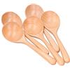 Beufee Cucchiaio per Confetti, 5pcs Cucchiaio Legno, Cucchiai da Minestra in Legno per Mangiare Cucchiaio da Minestra Asiatico, Ramen in Stile Giapponese Mestolo Accessori da Cucina(Legna)