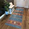 Siunwdiy Tappeto Cucina Blu Arancione 1.6 metri Marocchino Tappeto Cucina passatoia Antiscivolo Lavabile Antimacchia Durevole Tappeto Ingresso Casa per Cucina Bagno Soggiorno Camera da Letto，60x160cm