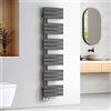 EMKE Scaldasalviette ad Acqua Calda, 1599x400 mm, Termoarredo da Parete, Antracite, 718W, Porta Salviette Riscaldato, Facile Installazione, Design Moderno