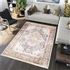 TAPISO Victoria Tappeto con Frange Antiscivolo Lavabile Pelo Corto per Soggiorno Camera da Letto Salotto Sala Design Moderno Tradizionale Crema Beige Sfumato 140 x 200 cm
