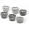LEONARDO LUXURY HOME DESIGN Set 6 Pezzi Namy Cup Tazze da Caffè 75 ml Porcellana Finitura Liscia e Raffinata Elegante Idea Regalo