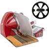 Palatina Werkstatt Affettatrice Berkel Home Line 250 Plus, colore rosso + tagliere fatto a mano unico al 100%