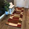 Siunwdiy Tappeto Cucina Moderno Antiscivolo Passatoia Ingresso Lavabile 1.6 Metri Patchwork Tappeto Marrone Bordeaux Beige Tappeto da cucina Tappeto Runner per Casa cucina,corridoio,Entrata,40x160cm