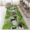 Siunwdiy Tappeto Passatoia 1.8 Metri per Corridoio Antiscivolo Tappeto Cucina Lavabile Verde Tappeto Tappeti Runner Soggiorno Tappetino zerbino Si pulisce con il mocio è Antisfilo tappeti 50X180CM