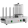 METRO Professional Macchina per Hot Dog con barre scaldapane GHM2001, acciaio inox/alluminio/vetro, fino a 100°C, 550 W, argento