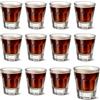 Generico Set 6/12 Bicchieri Shot in Vetro 60 ml - Bicchierini Liquore, Amaro, Grappa e Caffè - Design Resistente, Lavabili in Lavastoviglie, Ideali per Bar e Casa (12) -106178