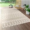 Paco Home Da interni e esterni, da terrazza e balcone, anti-intemperie, geometrico moderno, Dimensione:60x100 cm, Colore:Beige 6