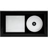 Zoegneer Cornice per CD in legno massello, montaggio a parete, con vetro di protezione, per dischi in vinile, collezione musicale, colore nero
