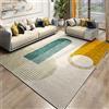 Tzvpsu Tappeto velluto tappeto tappeto da soggiorno moderno senape verde crema giallo design a righe geometriche tappeto per bambini tapeto per bambino 160x200cm