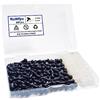 RuWfpz Occhi per Pupazzi Amigurumi Bambole 6mm 100 Pezzi - RuWfpz Occhi di Sicurezza per Amigurumi, Occhi Amigurumi di Plastica con Rondelle (Neri)