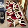 BORKOY Tappeto Cucina Antiscivolo Lavabile, Rosso e Marrone, Tappeto Passatoia Corridoio Moderno, Runner 4 metri Personalizzabile, per Soggiorno, Camera da Letto, Ingresso, Lavanderia,40x400cm