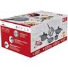 Generico Madame Petravera 3.0, Batteria 8 pezzi, 2 padelle 20-24 cm, 2 casseruole 16-20 cm, 1 tegame 28 cm, 3 coperchi 16-20-28 cm, Ideale per Induzione, Full Induction, Grigio