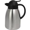 METRO Professional Caraffa termica in acciaio inossidabile, 1.5 L, con pulsante, argento/nero