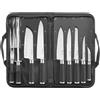 MBH - MAQUINARIA BAR HOSTELERÍA MBH - Set di 9 coltelli professionali con valigetta. Set di 9 coltelli in acciaio inox e manico antiscivolo.