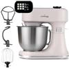 LEHMANN Impastatrice Planetaria con Display, 1500W, Funzione di Fermentazione e Riscaldamento, Bilancia Integrata, 12 Velocità, Timer, Ciotola 5 L, Accessori - Frusta, Gancio Impastare e Mescolatore