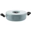 Generico Tegame 2 manici antiaderente marte colore verde con coperchio 28cm made in italy