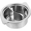 TOVINANNA Pentola Hotpot a Doppia Cottura in Acciaio Inox, 1 Pezzo | Argento, Resistente All'usura e Ruggine, Robusta e Riutilizzabile, per Cucina Domestica e Servizio