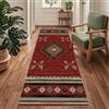 Siunwdiy Tappeto da Cucina 2 Metri Rosso Passatoia Cucina Antiscivolo Lavabile Boho Tappeto Cucina Antiscivolo Tappeto Corridoio Per Cucina,Camera Da Letto,Soggiorno，80x200cm