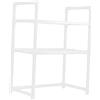SZLIFE Scaffale per forno a microonde, mobiletto portaoggetti, supporto per elettrodomestici, scaffale salvaspazio per scrivania, per forno a microonde