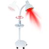 KigerNee Lampada a luce rossa a infrarossi, 275 W, 10 marce, girevole a 360°, con timer, telecomando, regolazione in altezza e 5 rotoli, per la terapia professionale della luce rossa per la schiena