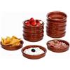 MamboCat Cazuela Ciotole Tonware - Set da 12 pezzi diametro 12 cm Taglia S stile mediterraneo pezzi artigianali dipinti a mano antichità medioevali vintage Vichinge.