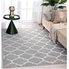 the carpet Knight Eleganter - Tappeto da soggiorno a pelo corto, effetto 3D lucido, struttura ad alta profondità, colore: grigio, 80 x 150 cm